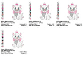 Aristocats Marie Embroidery Design